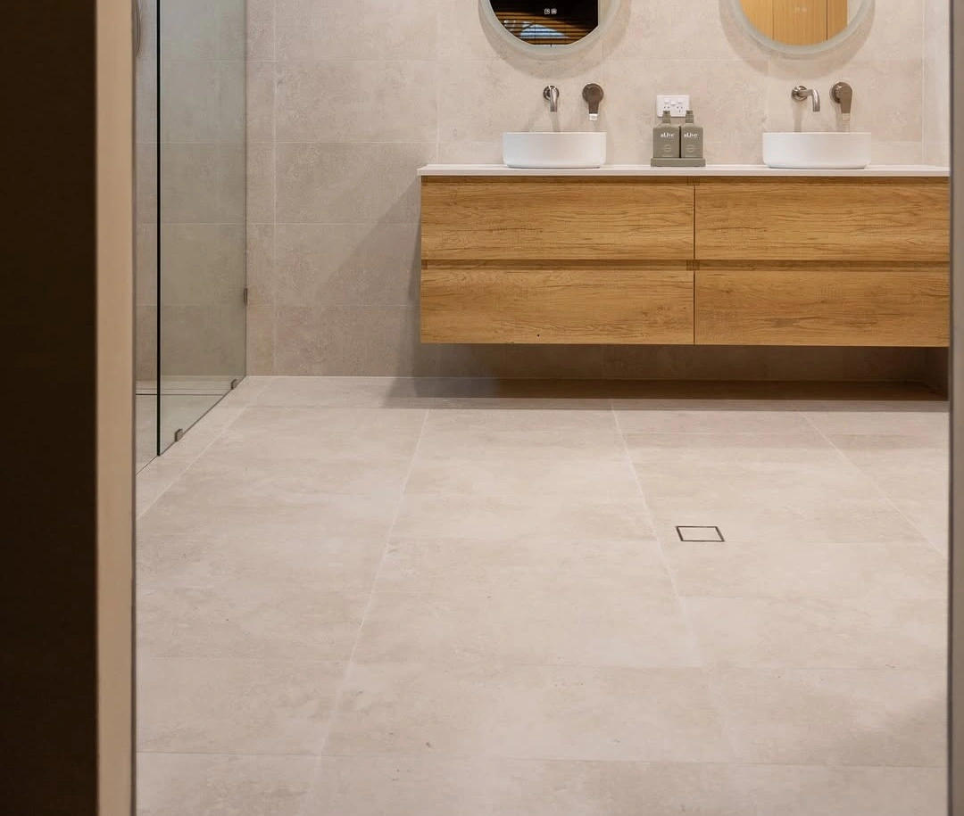 30x30 Non-Slip Beige Bathroom Floor Tiles